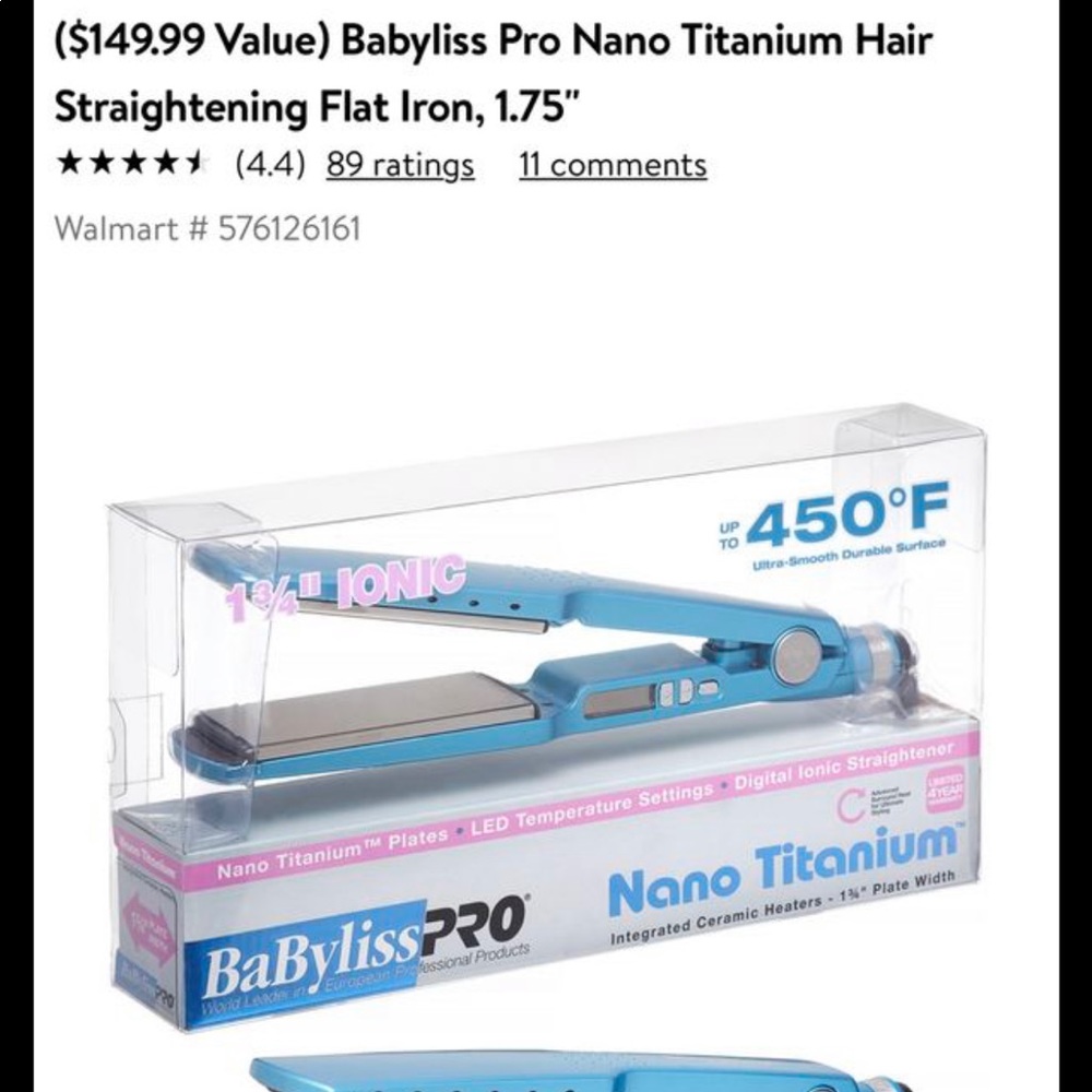Hair straighter baby bliss 149 selling for 100